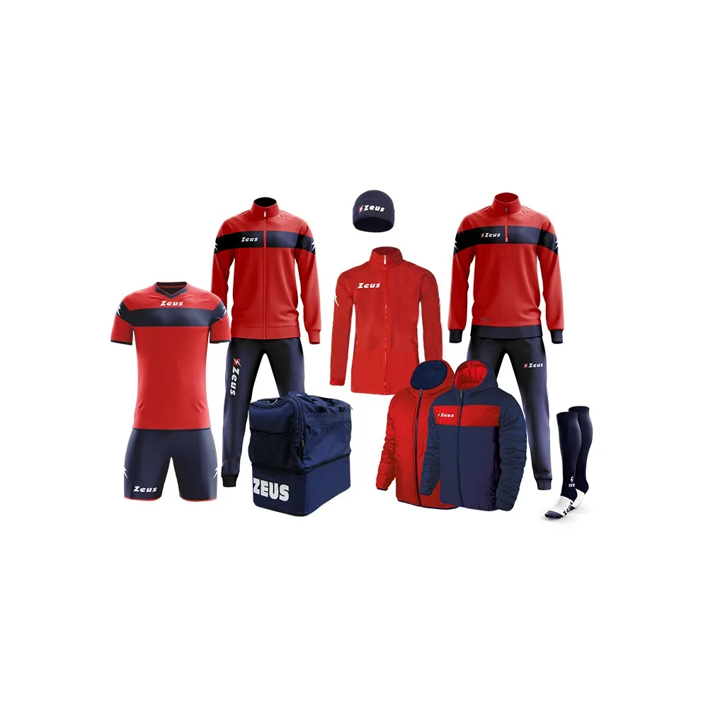 BOX APOLLO COMPLETO 8 PEZZI COLORE ROSSO BLU ZEUS SPORT
