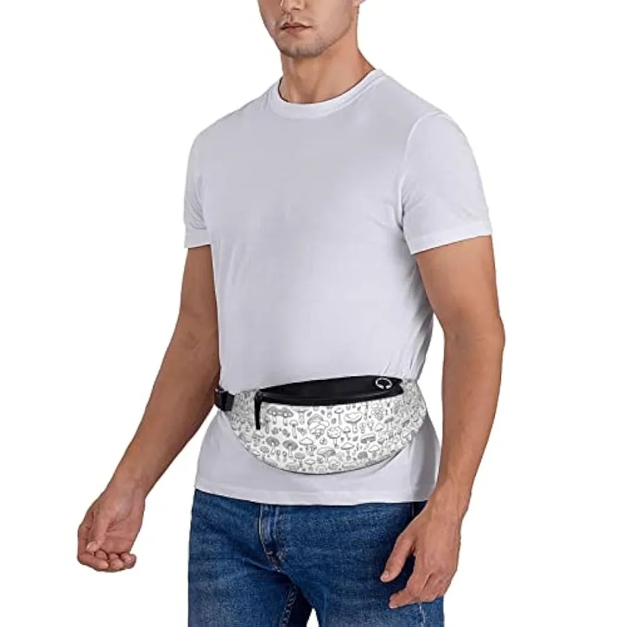 Cartoon Mushroom Houses Borse marsupi Uomo e donna Borsa sportiva con cintura regolabile per sport all’aria aperta, viaggi e cic