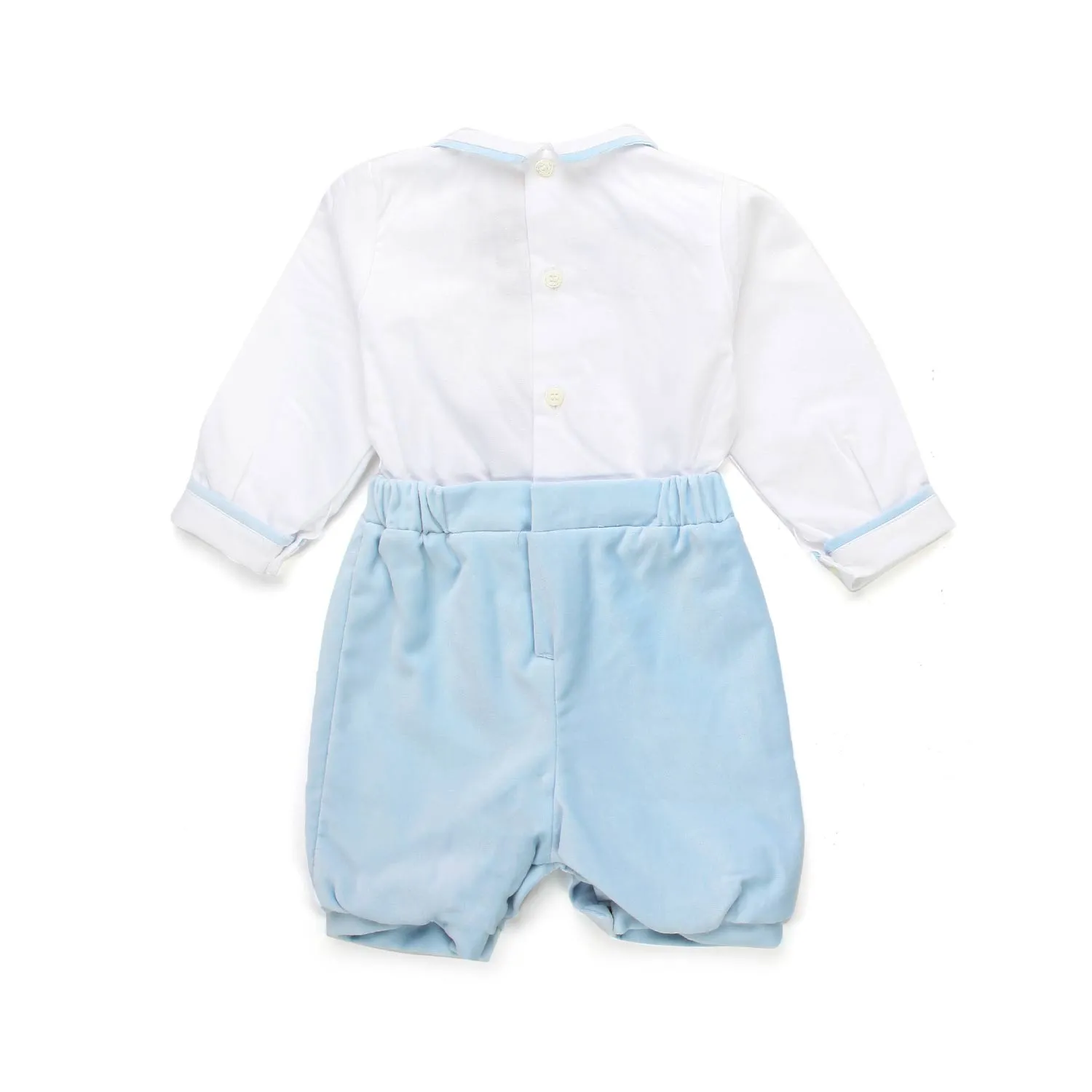Completino Bianco E Celeste Bambino E Neonato