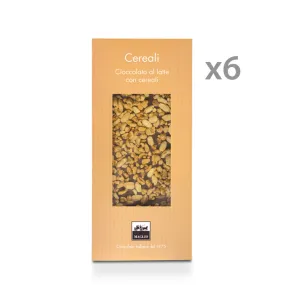 Maglio Arte Dolciaria 6 tavolette - Cioccolato al Latte con Cereali 95 gr