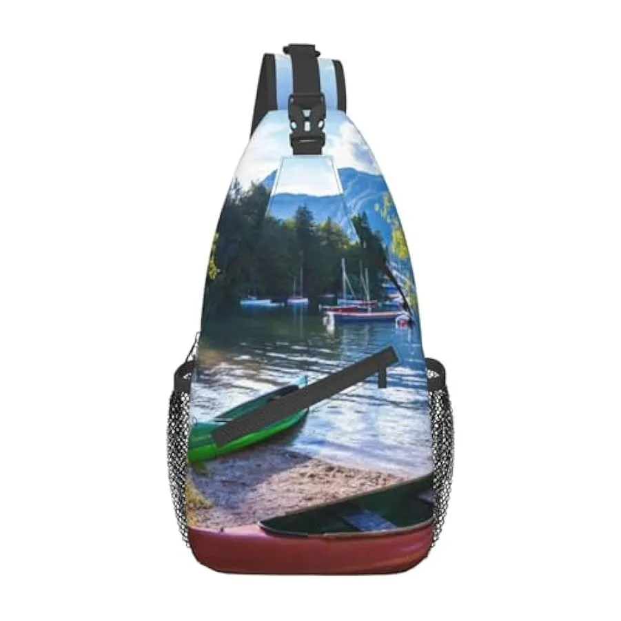 MKNAZ Borsa a tracolla con stampa di pecore rosa, per uomo e donna, leggera, a tracolla, per escursionismo, ciclismo, viaggi 248