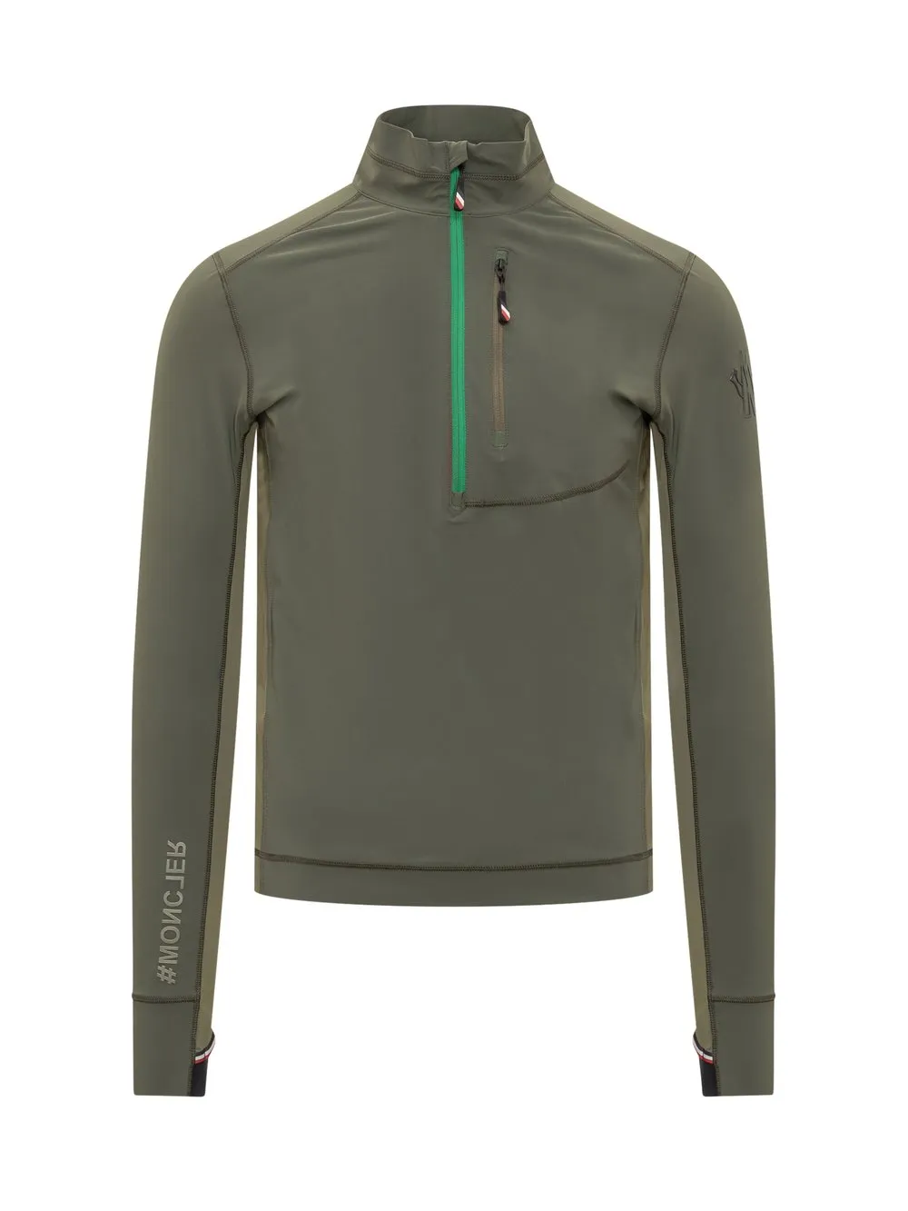 MONCLER GRENOBLE Maglia Collo Alto con Zip 
