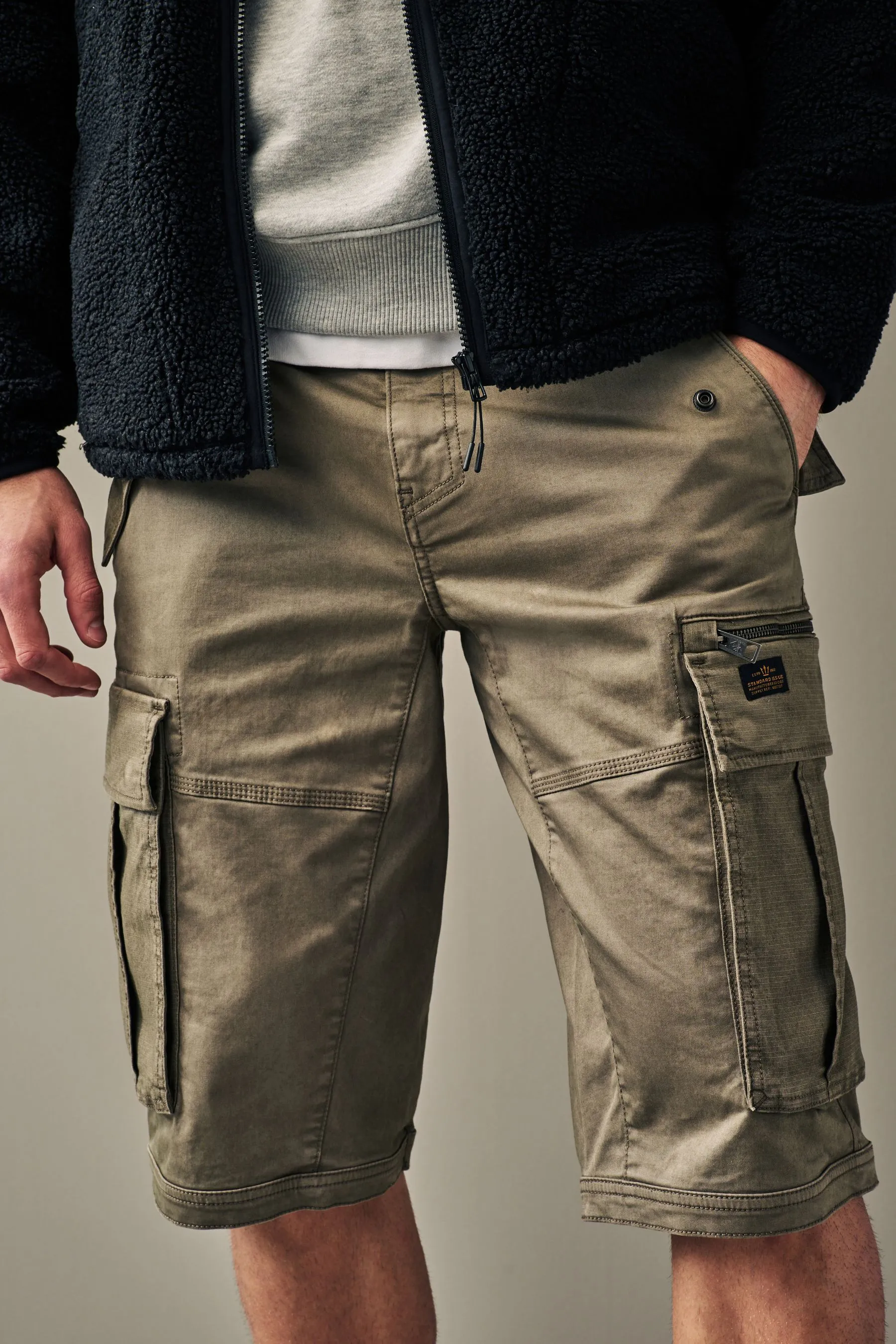 Shorts cargo da 3 quarti