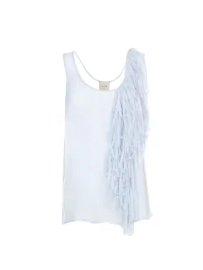 TOP LEGGERO AZZURRO IN GEORGETTE DI SETA